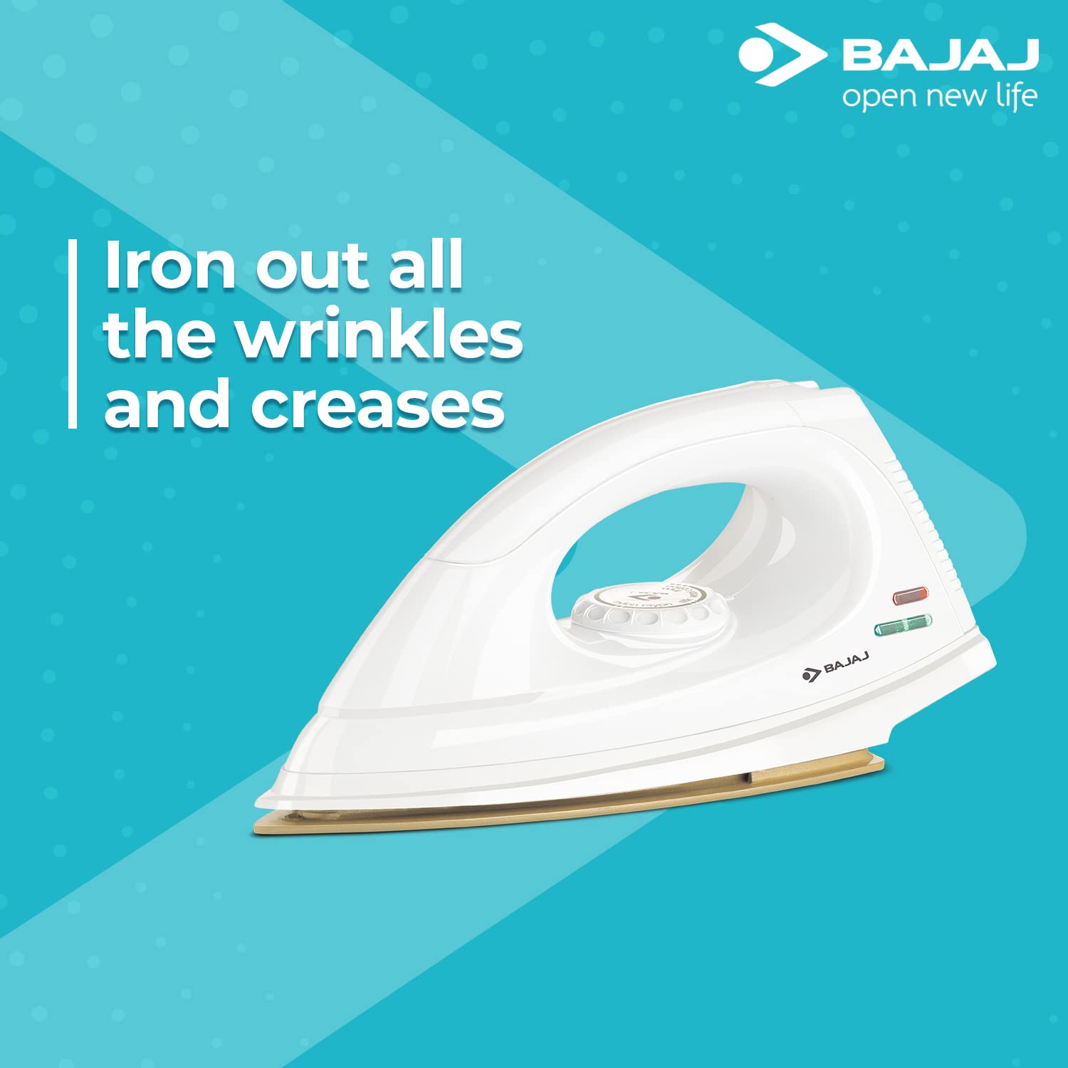 Bajaj DX-7 1000W Dry Iron with Advance Soleplate and Anti-bacterial German Coating Technology, White - Image 5