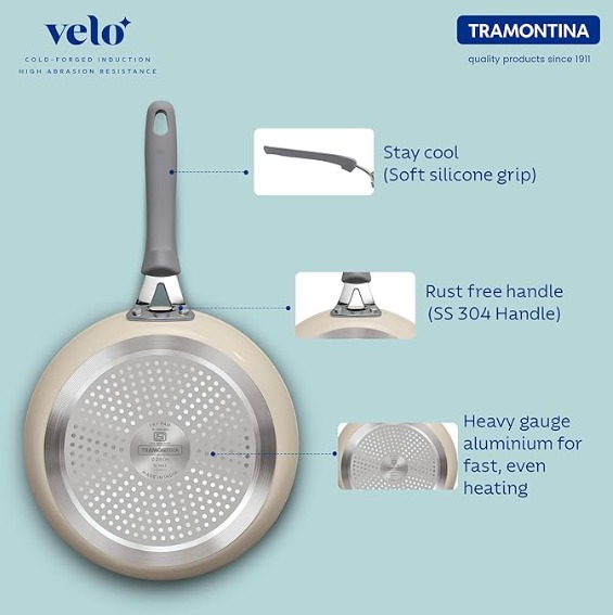 TRAMONTINA Velo Forged Fry Pan 20 cm - Sand - Image 3