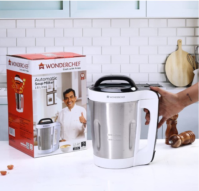 Wonderchef - 63152446 Automatic Soup Maker 800-Watt (White and Steel) - Image 6