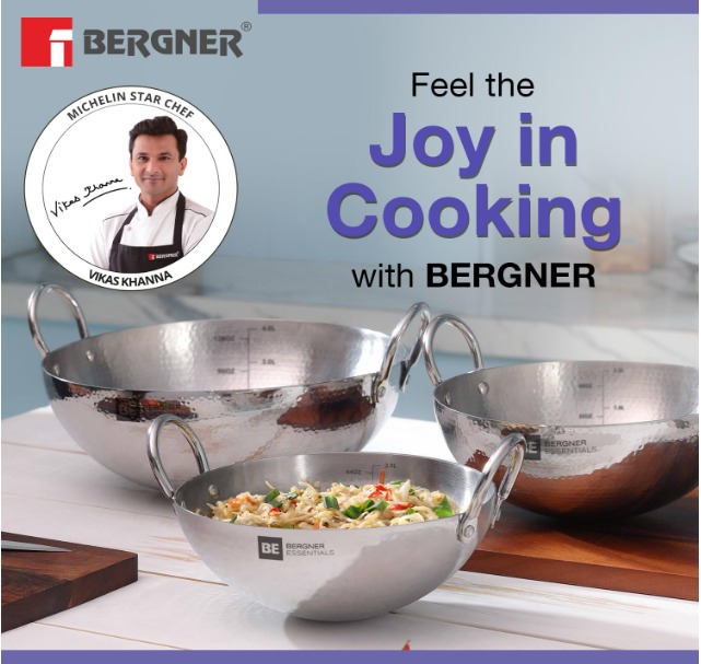 BERGNER BE Essentials 30 cm Hammered Kadai - Image 5