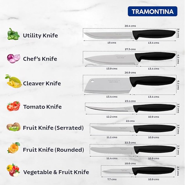 TRAMONTINA Plenus Stainless Steel Kitchen Knife - Image 3