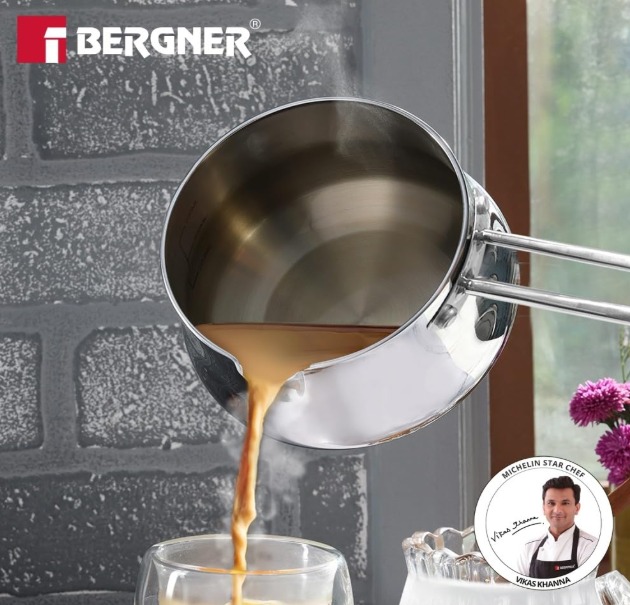 Bergner BE Essentials Tri-Ply 10cm Stainless Steel Coffee Warmer - Image 2