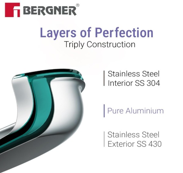 Bergner BE Essentials Tri-Ply 10cm Stainless Steel Coffee Warmer - Image 8