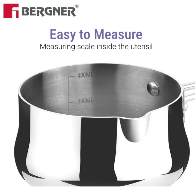 Bergner BE Essentials Tri-Ply 10cm Stainless Steel Coffee Warmer - Image 5