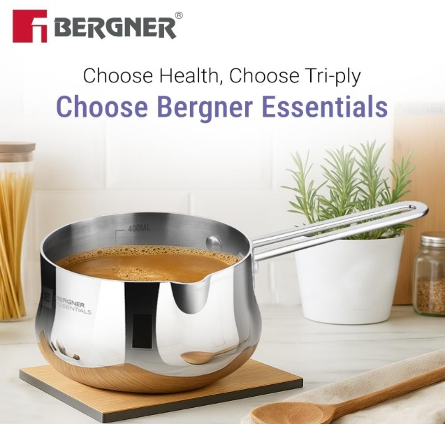 Bergner BE Essentials Tri-Ply 10cm Stainless Steel Coffee Warmer - Image 4