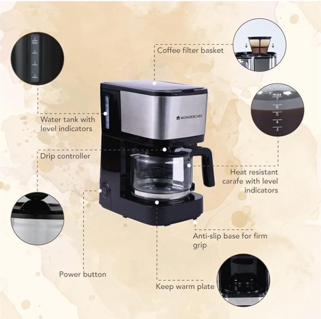Wonderchef Regalia Pronto Coffee Maker Coffee Brewer Machine - Image 6