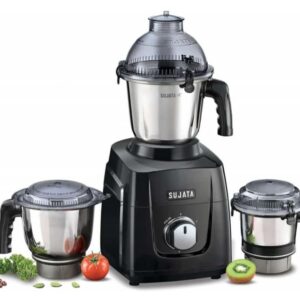Sujata Mixer Grinder MG 02 1000W with 3 Jars, Black