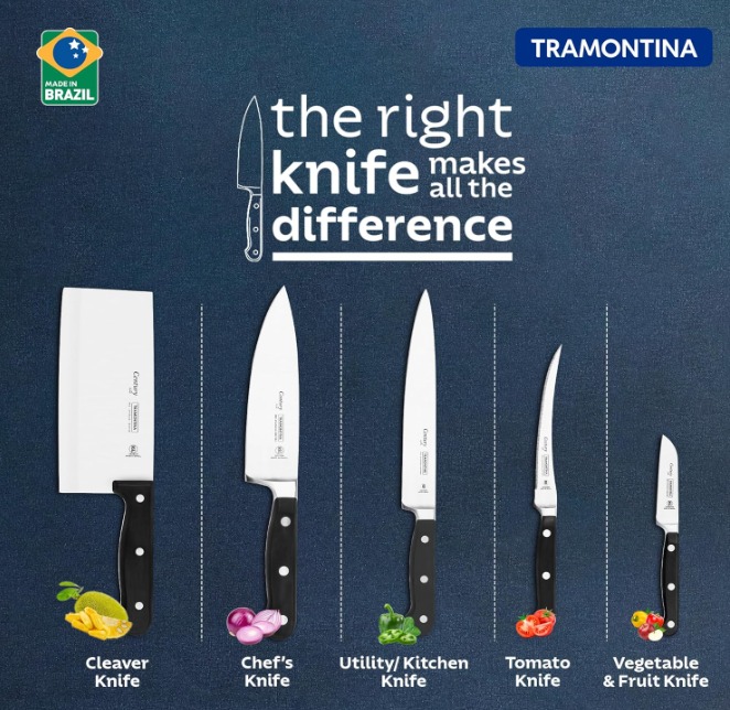 TRAMONTINA Century Stainless Steel Cleaver Knife 7" - Image 3