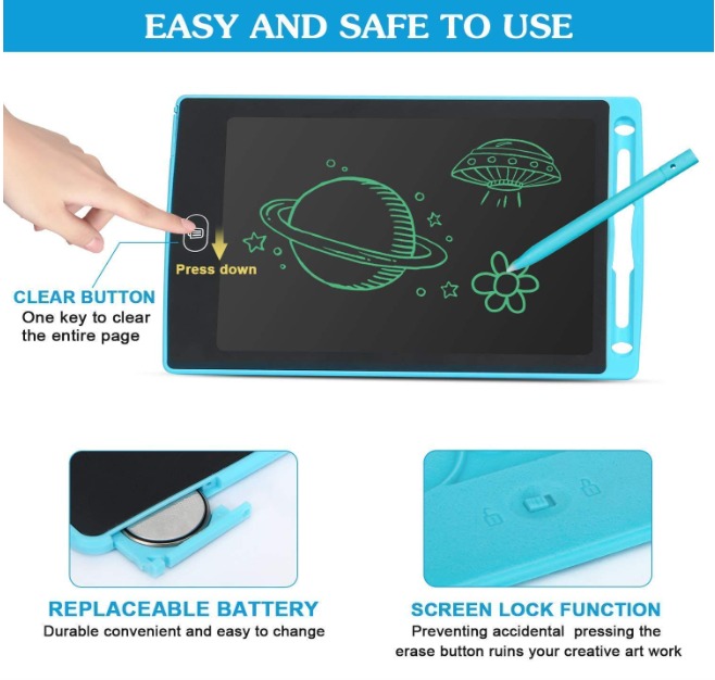 KRySt Accura 16 Inch LCD Panel Writing Tablet, Digital Drawing Board, Green - Image 4
