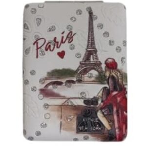 KRySt Double-Sided Compact Mirror, 2X and 1X Magnification, Handheld Makeup Mirror for Purse