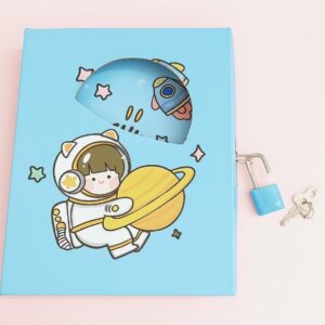 KRySt Cute Astronaut Secret Diary with Lock & Key
