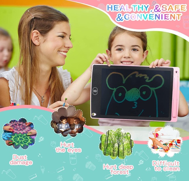 Kryst LCD Writing Tablet, 8.5 inch, Set of 12 - Image 2