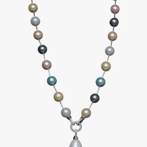 KRySt Multicolor Symphony: Multicolor Shell Pearl Necklace with Detachable Locket