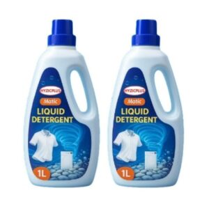 HYZICPLUS Matic Liquid Detergent (Pack of 2) - 1L each| Tough Stain Removal | Fresh Fragrance | Gentle on Clothes | Suitable for Front & Top Load Washing Machines